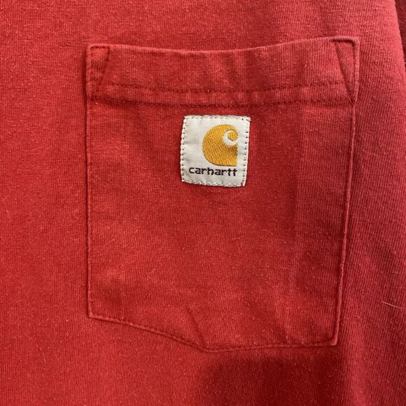 CARHARTT Original Fit Mens Short Sleeve Crew Neck Pocket Tee Shirt Size XL Faded - Picture 3 of 8